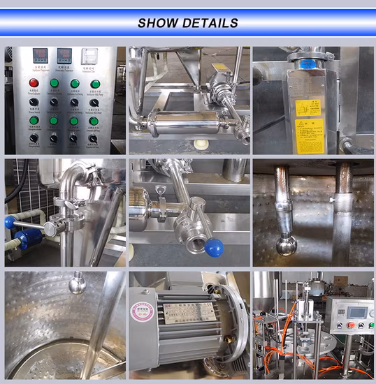 乳製品 SS304 50L 100L 150L 200L 300L 500L 1000L 卵汁液体ヨーグルト牛乳殺菌装置 Passouli