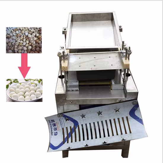 ウズラの卵を割って皮をむくための高品質機械